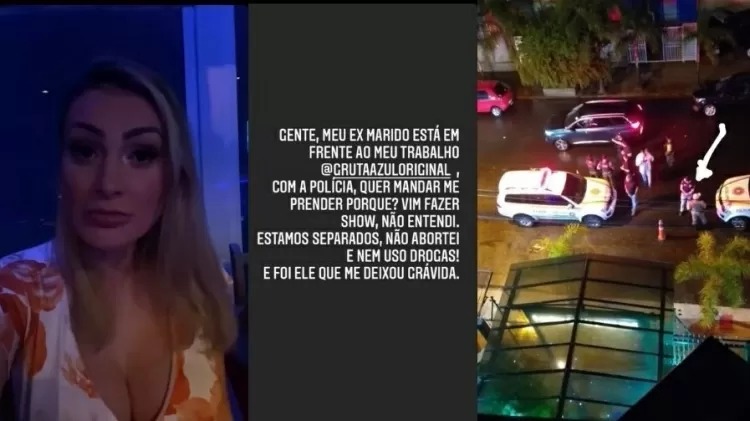 Thiago Lopes apareceu na 'Gruta Azul', casa de show para maiores em Porto Alegre. Ex-marido chama polícia e tira Andressa Urach de boate