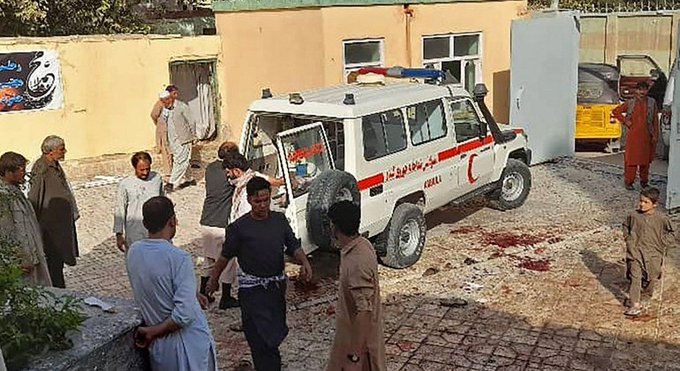 Atendimento de feridos após explosão