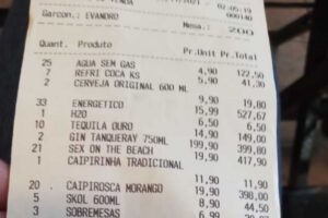 Homem se passa por jogador de futebol, consome R$ 4 mil em bar e tenta sair sem pagar