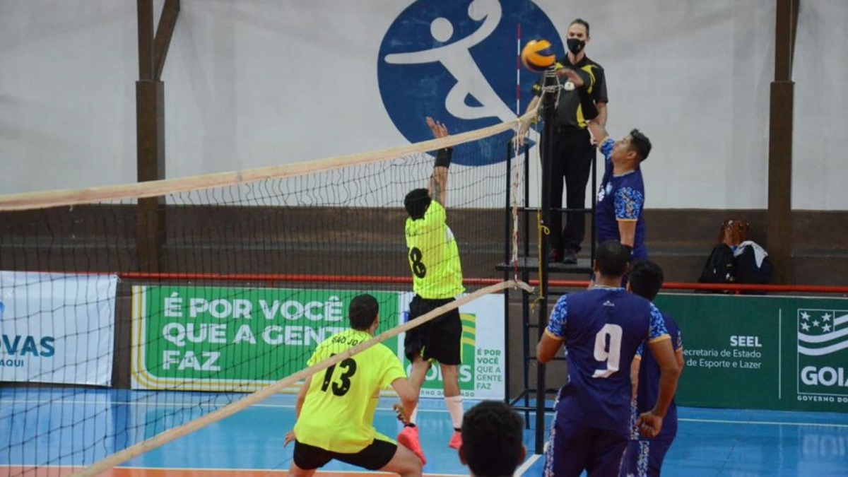 Jogo de vôlei dos Jogos Abertos de Goiás