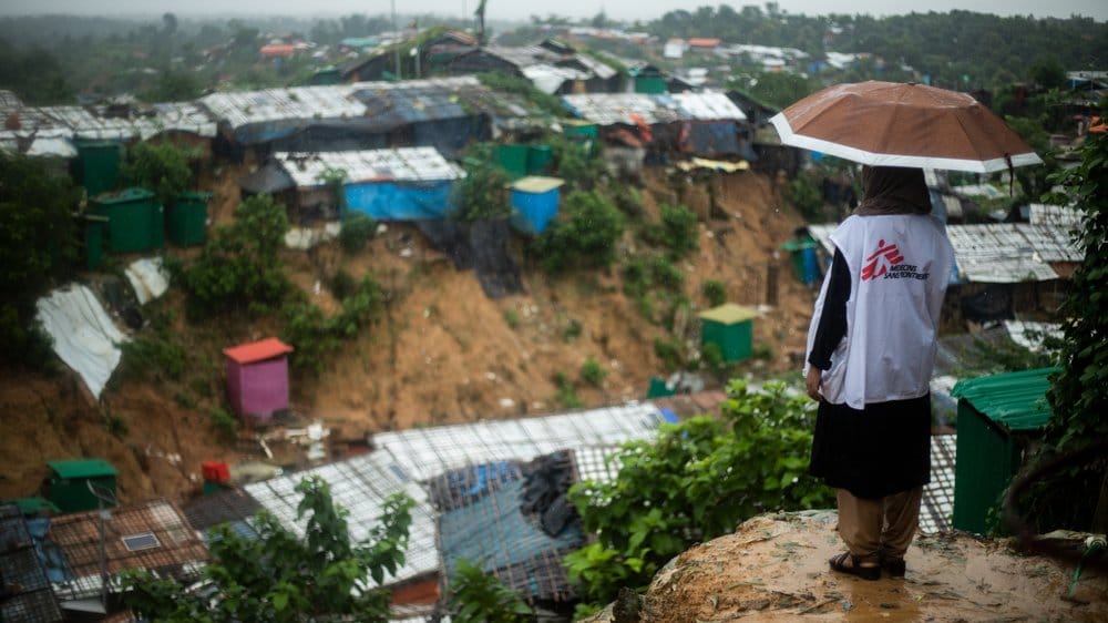 Imagem de áreas devastadas pela chuva