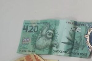 Adolescente é apreendido com nota de R$ 420 com desenho da maconha no ES
