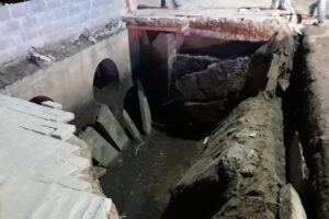 Situação do local após o desabamento que deixou 33 pessoas feridas