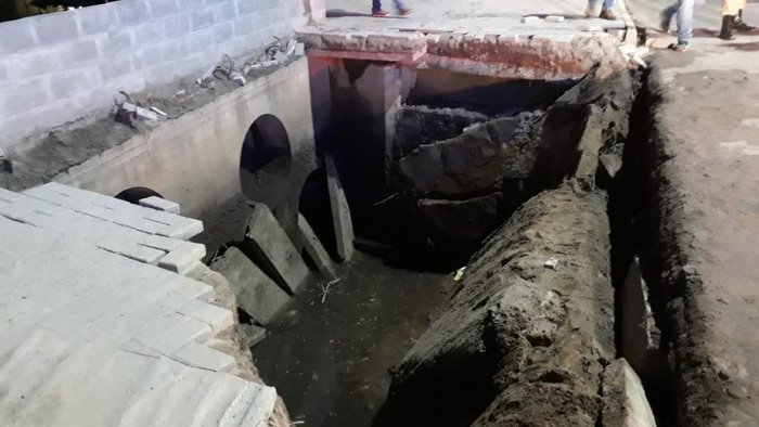 Situação do local após o desabamento que deixou 33 pessoas feridas