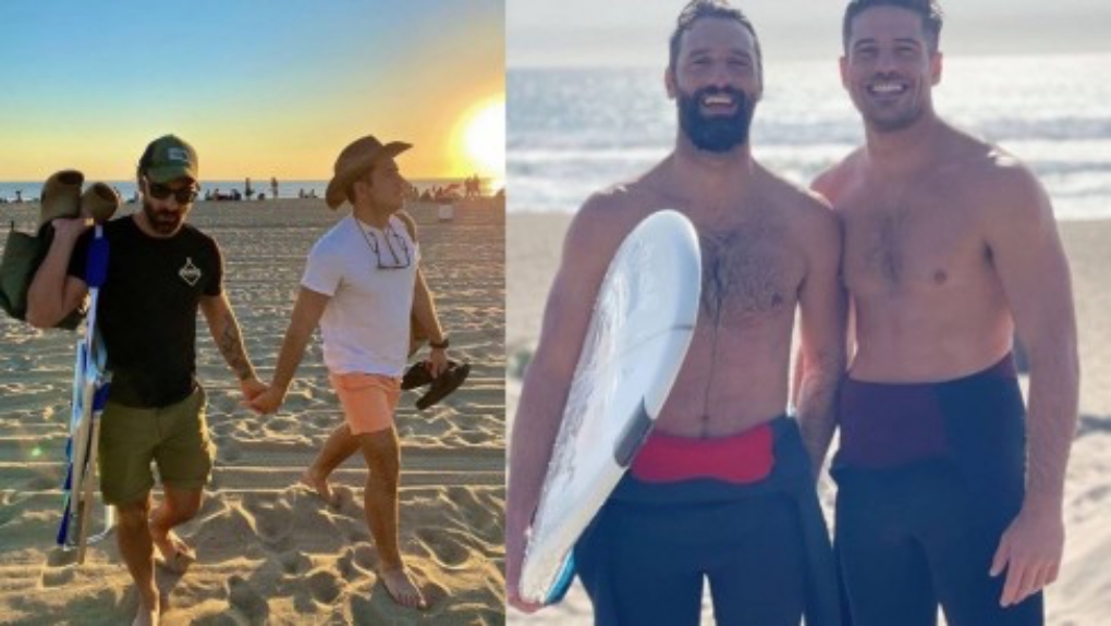 Marco Pigossi e namorado Marco