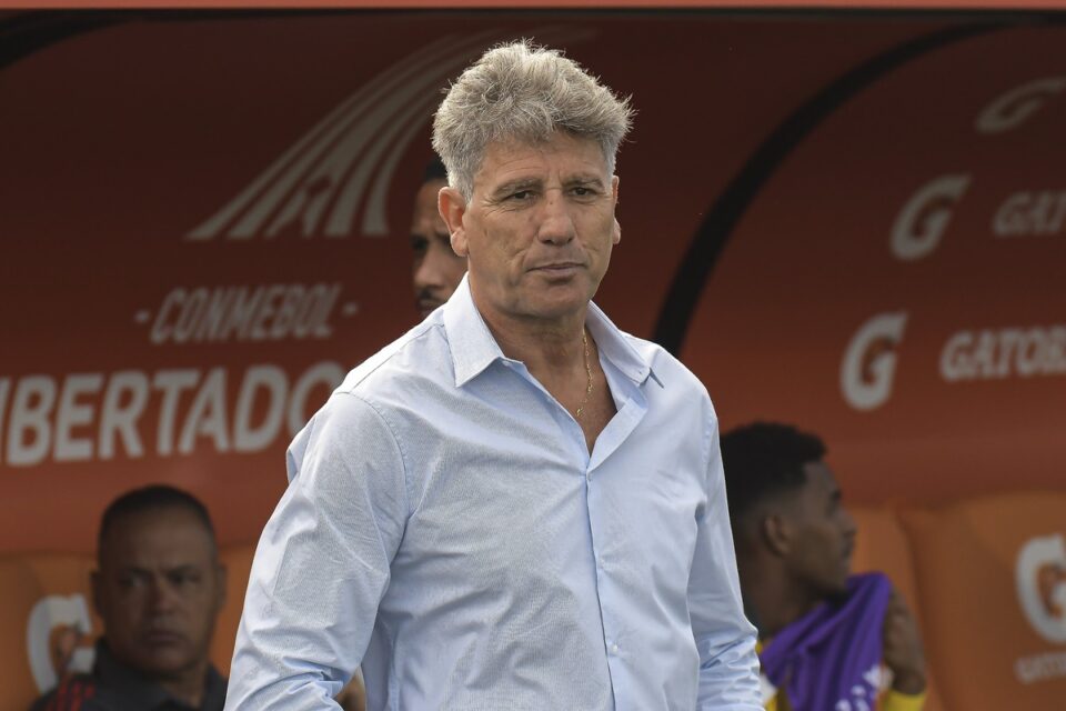 Renato Gaúcho durante partida pela Libertadores da América