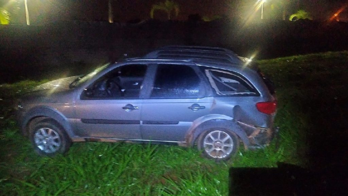 Vaca causa acidente entre três carros ao atravessar rodovia em Caldas Novas (Foto: Divulgação - Bombeiros)