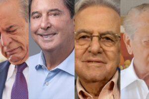 Ex-governadores Iris Rezende, Maguito Vilela, Helenês Cândido e Ary Valadão (Fotos: Divulgação)