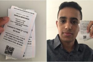 Fã de Marília Mendonça com ingresso na mão