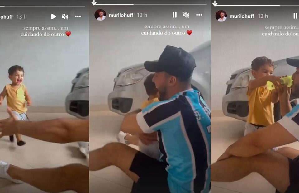 Murilo Huff compartilha vídeo com filho Leo; assista