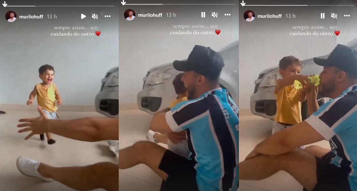 Murilo Huff compartilha vídeo com filho Leo; assista