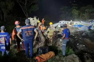 Motores foram enviados à Goiânia e destroços estão sendo analisados no Rio de Janeiro (Foto: Corpo de Bombeiros Militar de Minas Gerais - Divulgação)
