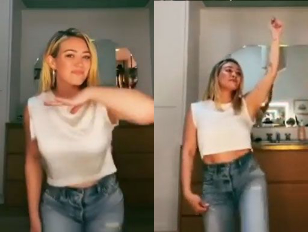 Hilary Duff recria meme dançando With Love no TikTok