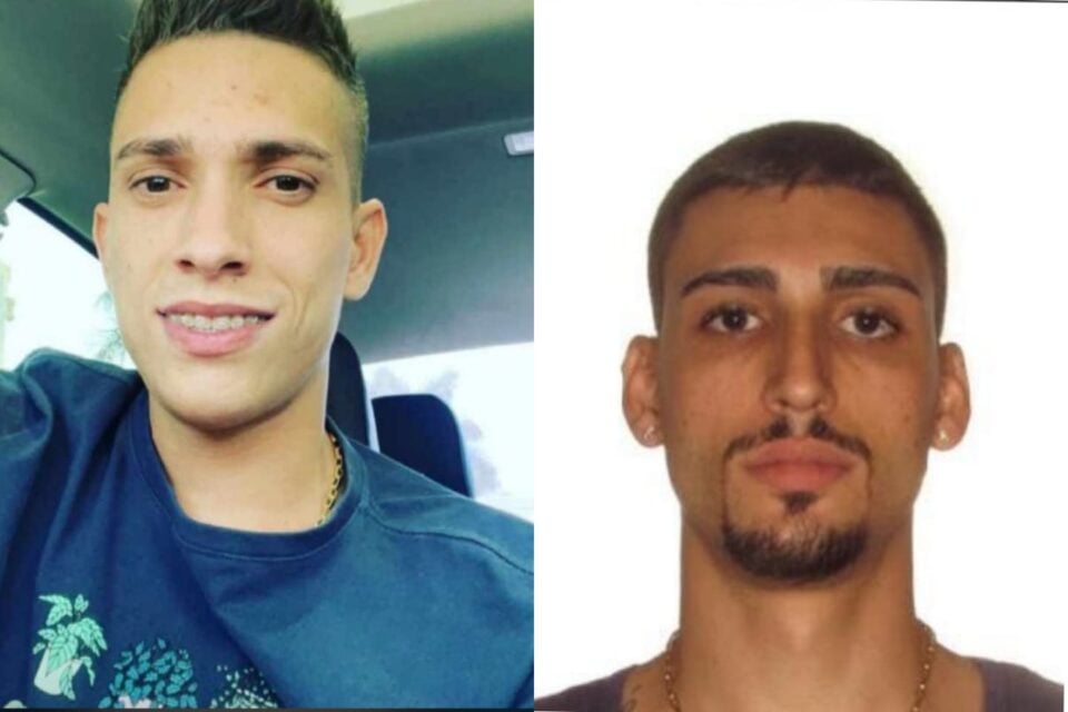 Comerciante (à esquerda) foi morto com seis disparos. Autor (à direita) encontra-se foragido