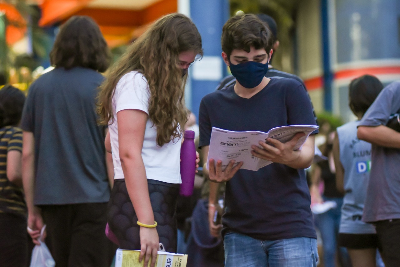 Dados preliminares do Inep apontam que 32,1% dos inscritos faltaram ao Enem aplicado de forma presencial em Goiás, no domingo (22) (Foto: Jucimar de Sousa/Mais Goiás)