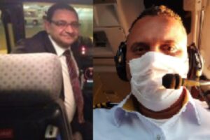 Piloto Geraldo Martins e co-piloto Tarcísio Pessoa, duas das cinco vítimas do acidente aéreo que matou Marília Mendonça (Foto: Divulgação)