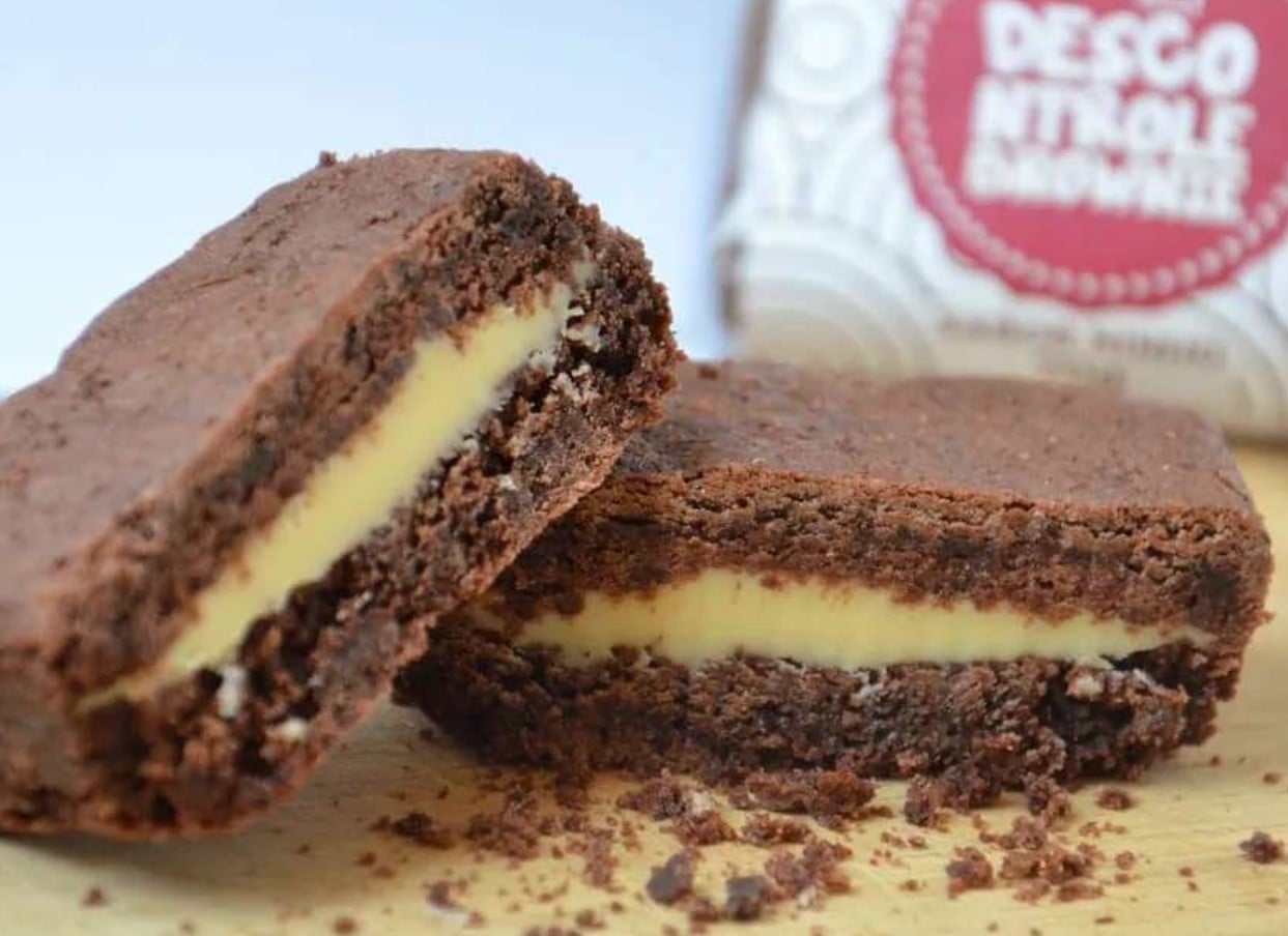 Brownie com recheio de ninho, da Descontrole, opção para comprar brownies em Goiânia