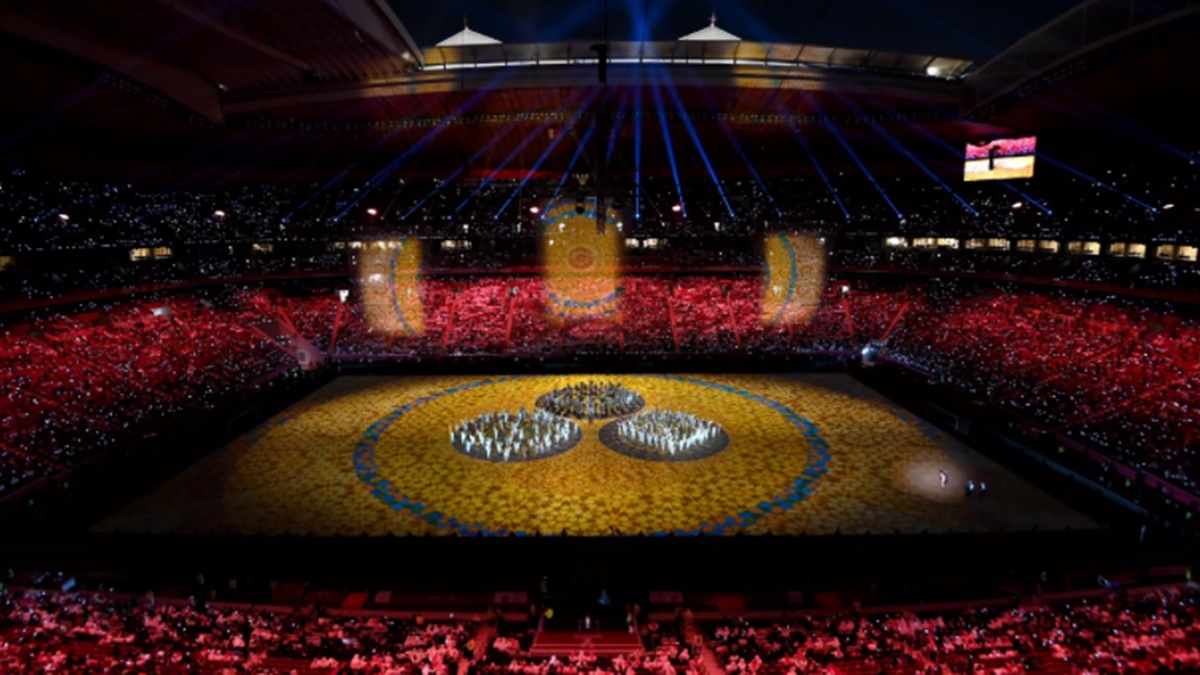 Estádio Al Bayt sendo inaugurado