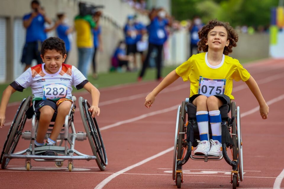 Goiano Francisco Graboski durante disputa das Paralimpíadas Escolares