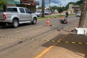 Cena do crime foi preservada pela PM. (Foto: Jonathan Cavalcante/Mais Goiás)