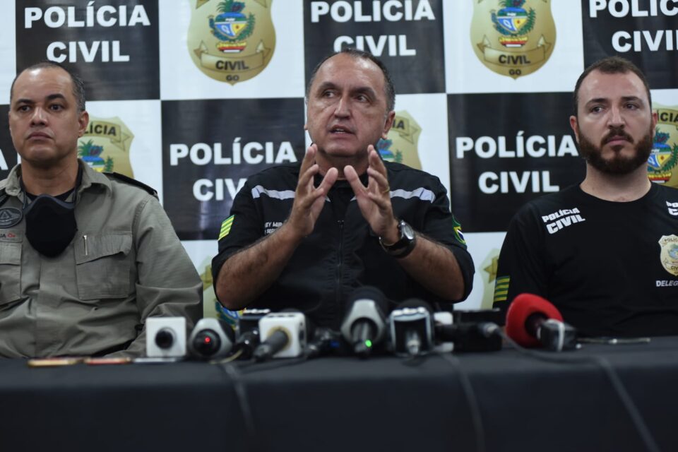 Rodney Miranda, secretário de Segurança Pública, comenta prisão de Wanderson mota, que responderá por duplo feminicídio, latrocínio e aborto (Foto: Jucimar de Sousa/Mais Goiás)