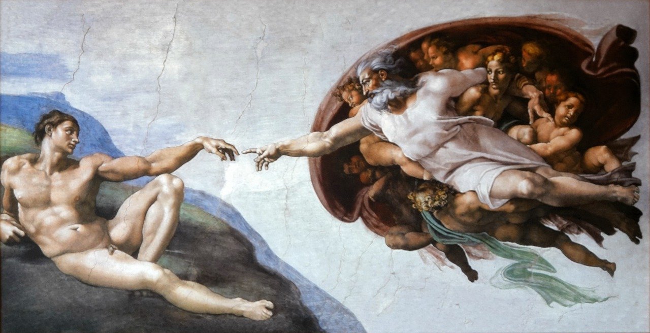 A criação de Adão - Michelangelo - Capela Sistina