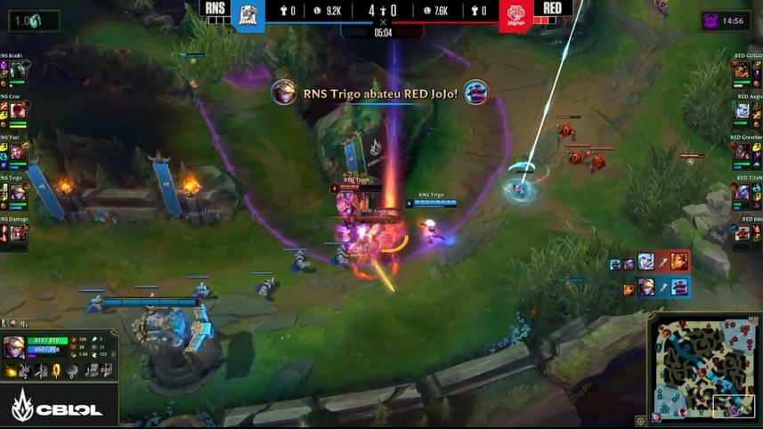 Jogo entre Rensga e RED Canids no CBLOL