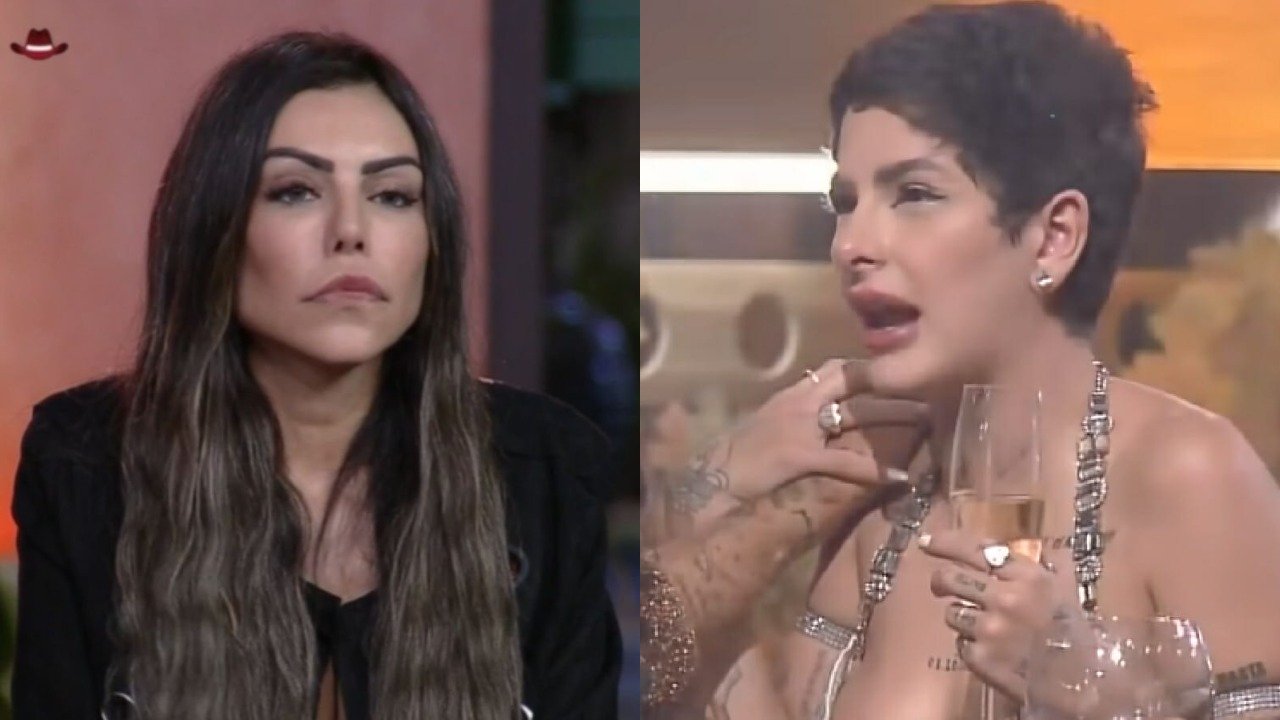 Lary Bottino Liziane Gutierrez Lary Bottino Liziane Gutierrez Liziane Gutierrez foi expulsa após dez minutos de festa. Ela e Lary Bottino se manifestaram nas redes sociais. A Fazenda 13 machucados