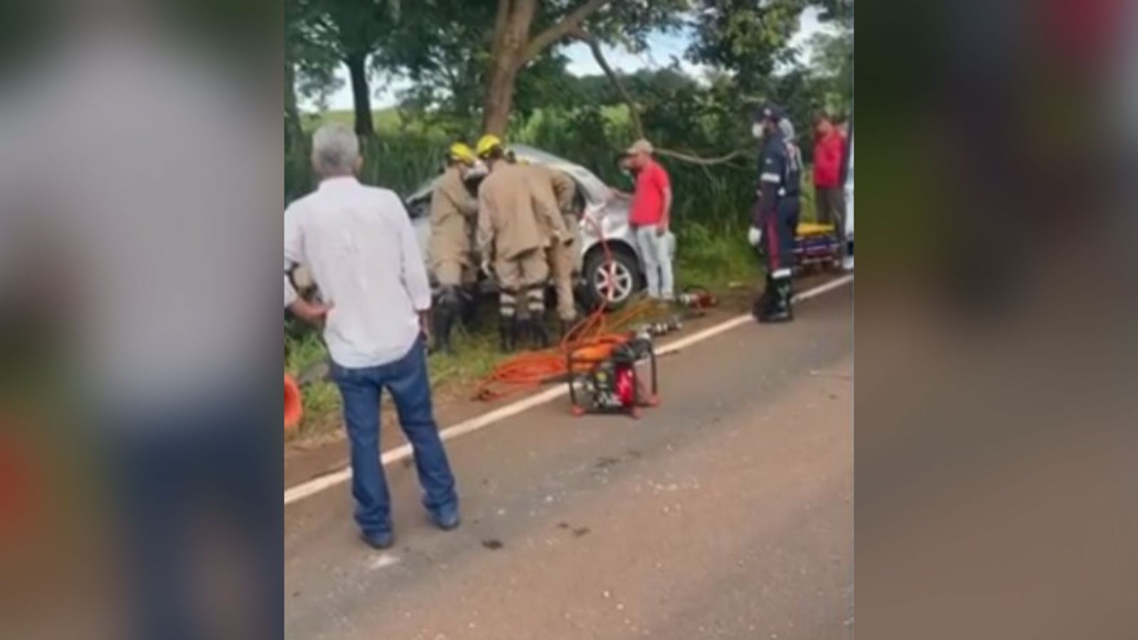 Pai e filha morrem e outras três pessoas ficam feridas em acidente na GO-154, em Itaguari