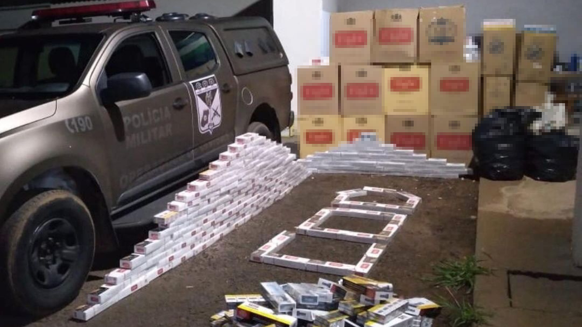 PM prende comerciante com cigarros contrabandeados avaliados em R$ 24 mil, em Montividiu