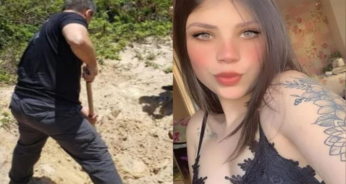 Uma mulher, de 21 anos, foi obrigada a cavar a própria cova antes de ser assassinada, em Santa Catarina. A vítima é velada neste domingo (5). (Foto: reprodução)