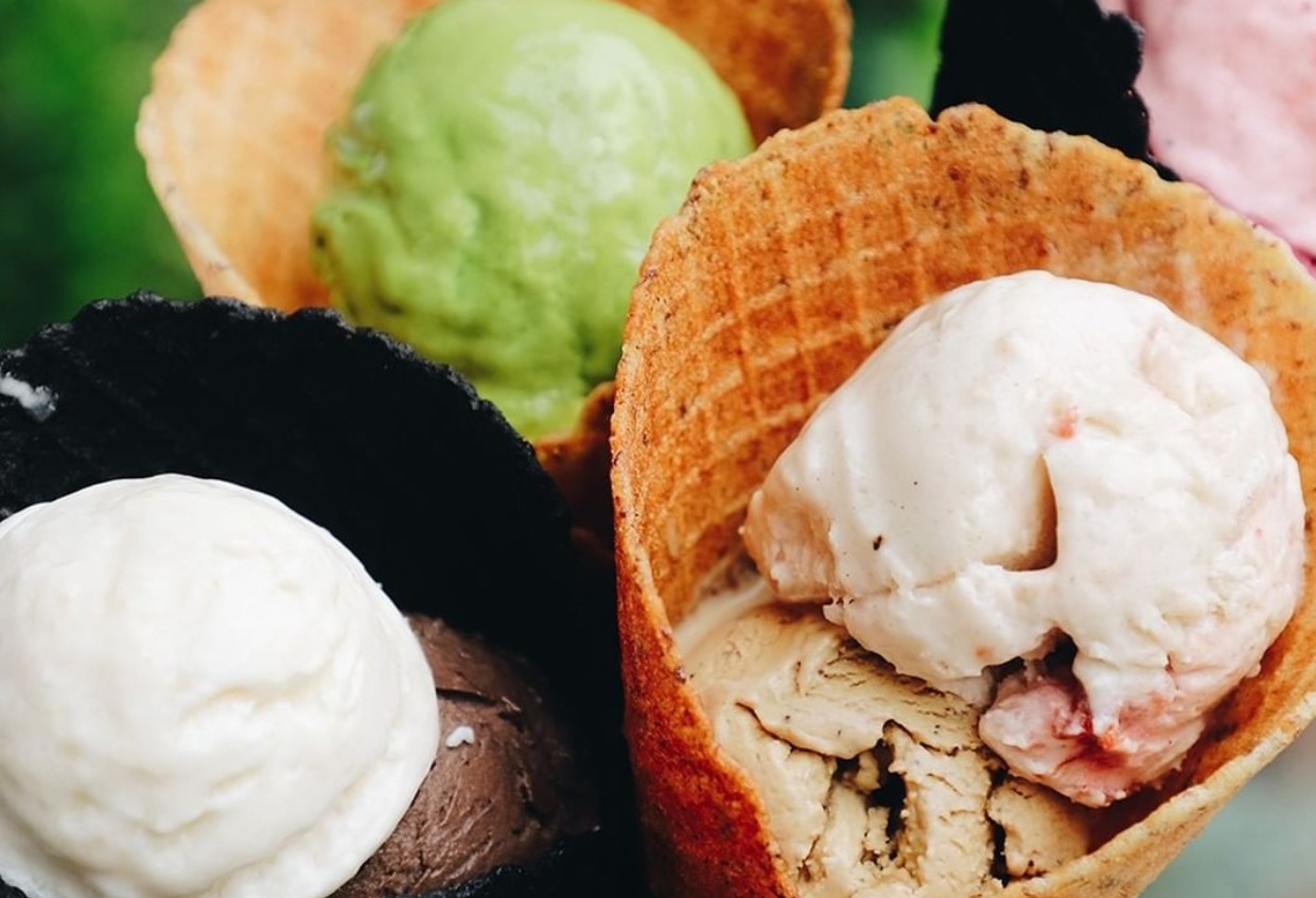 sabores diversos servidos na casquinha 