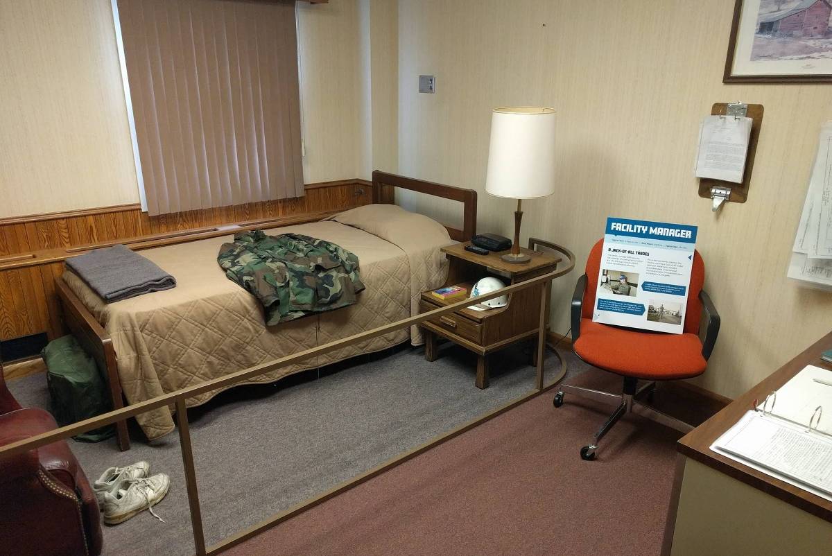 Quarto em instalação subterrânea da Guerra Fria nos EUA