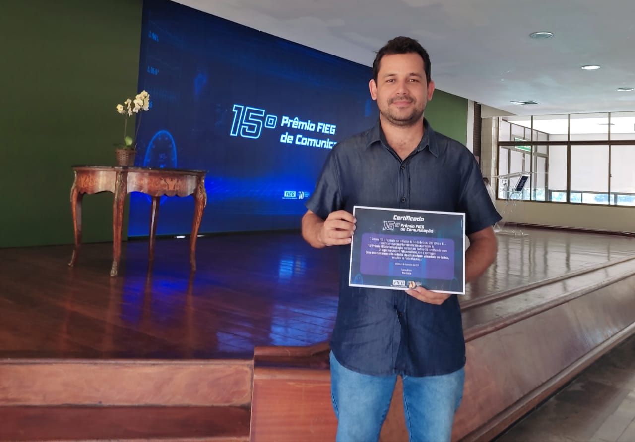 Fotógrafo do Mais Goiás fatura 2º lugar no 15º Prêmio Fieg de Comunicação