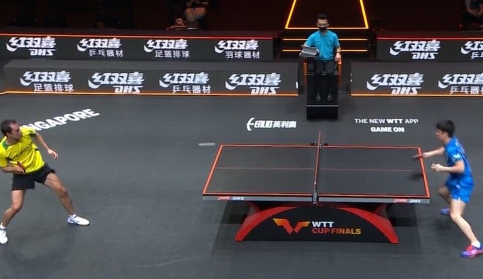 Hugo Calderano contra Tomokazu Harimoto