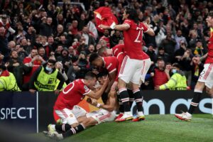 Jogadores do Manchester Uniteed em ação