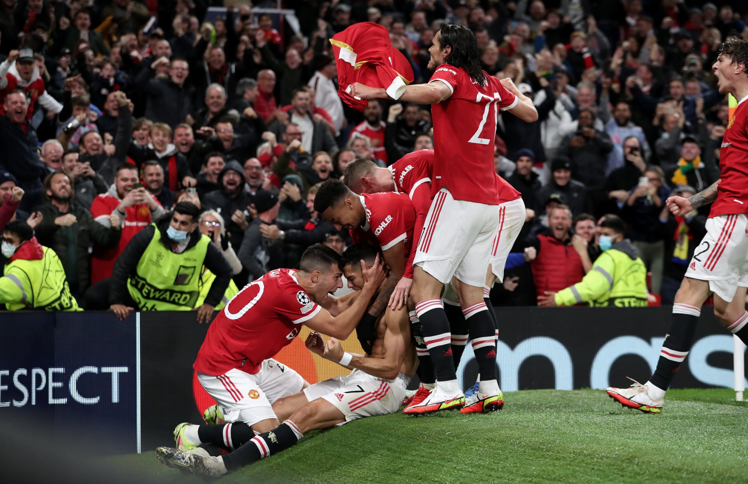 Jogadores do Manchester Uniteed em ação