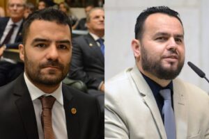 Gil Diniz tenta arrancar celular de Arthur do Val em ato antivacina na Assembleia de SP