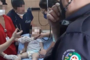 Criança recebeu os cuidados médicos na unidade hospitalar. (Foto: Reprodução)