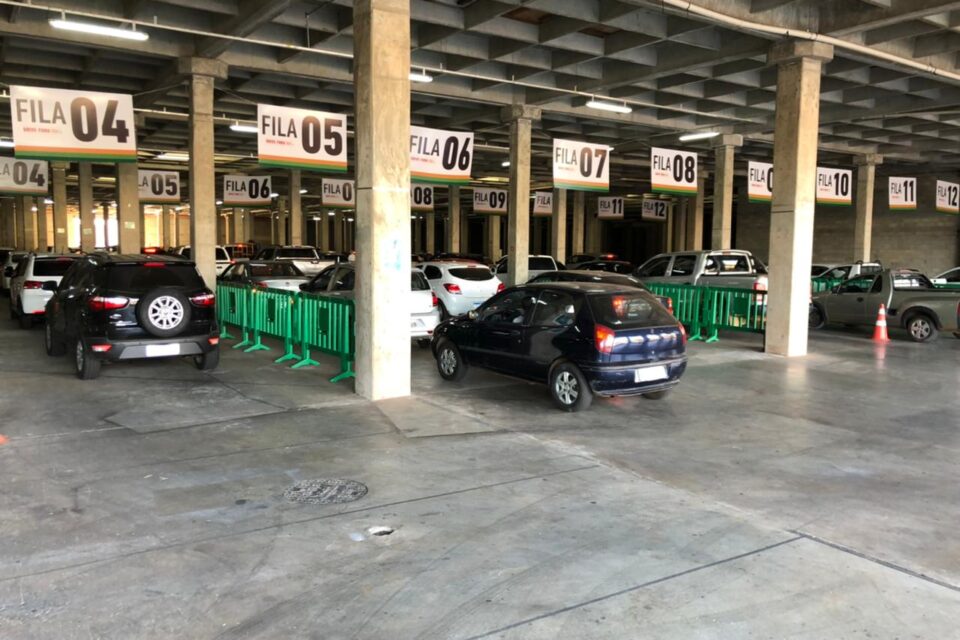 Posto de vacinação drive-thru do Passeio das Águas será desativado (Foto: SMS - Divulgação)
