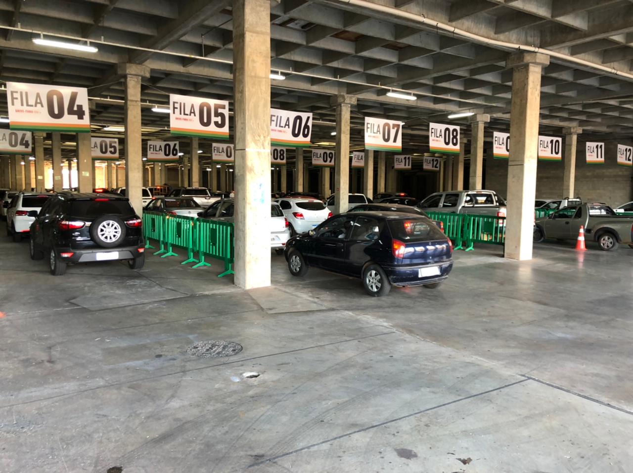 Posto de vacinação drive-thru do Passeio das Águas será desativado (Foto: SMS - Divulgação)
