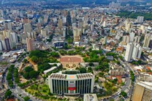Vista aérea de Goiânia a partir da Praça Cívica