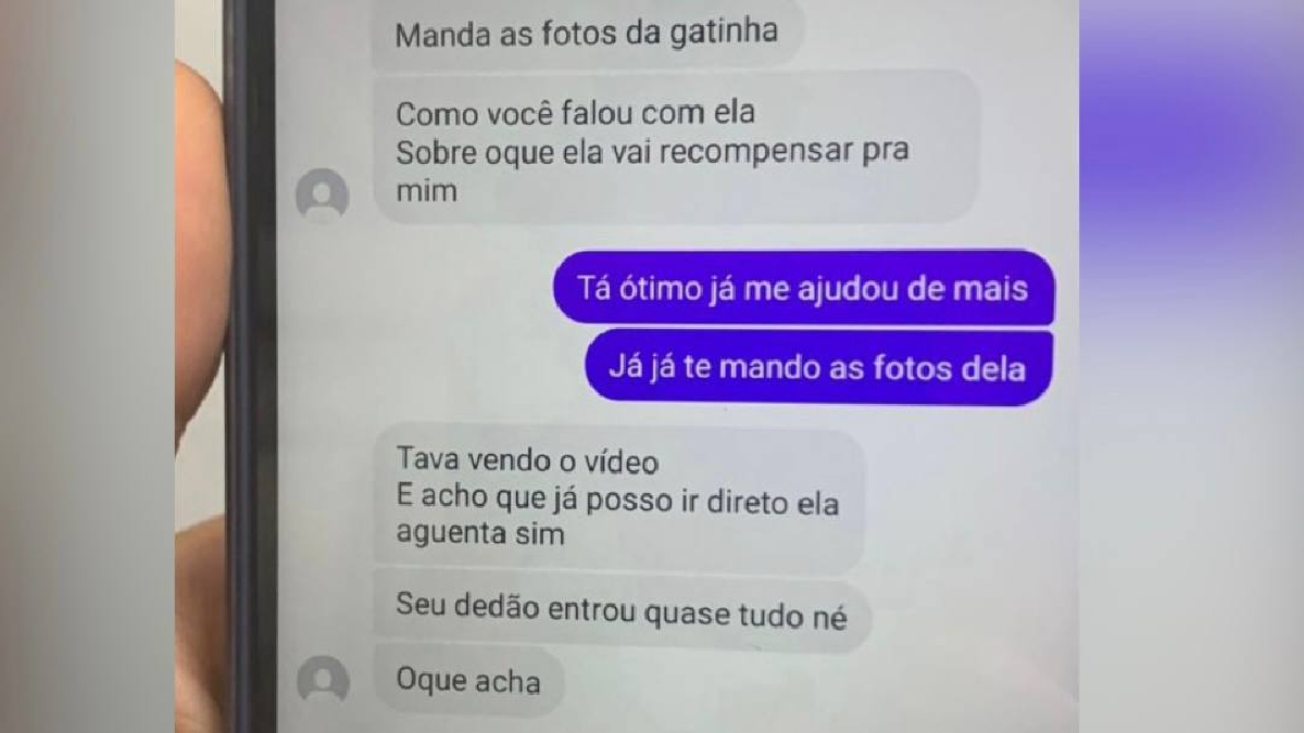 'Manda foto da gatinha': mãe negociava estupros das filhas de 3 e 8 anos pelo telefone (Foto: Divulgação – PC)