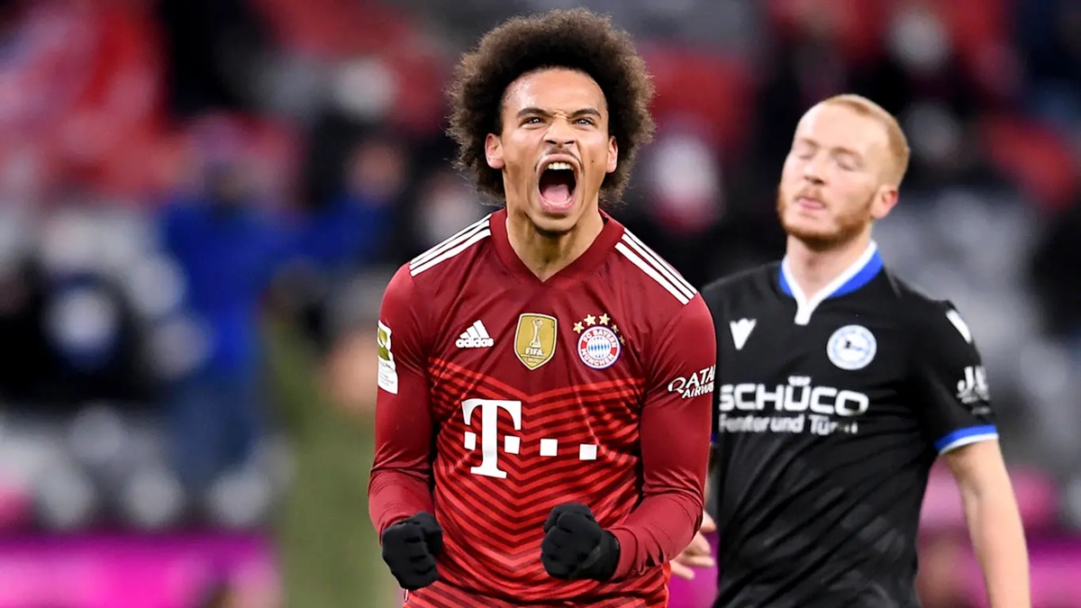 Sané em comemoração pelo Bayern