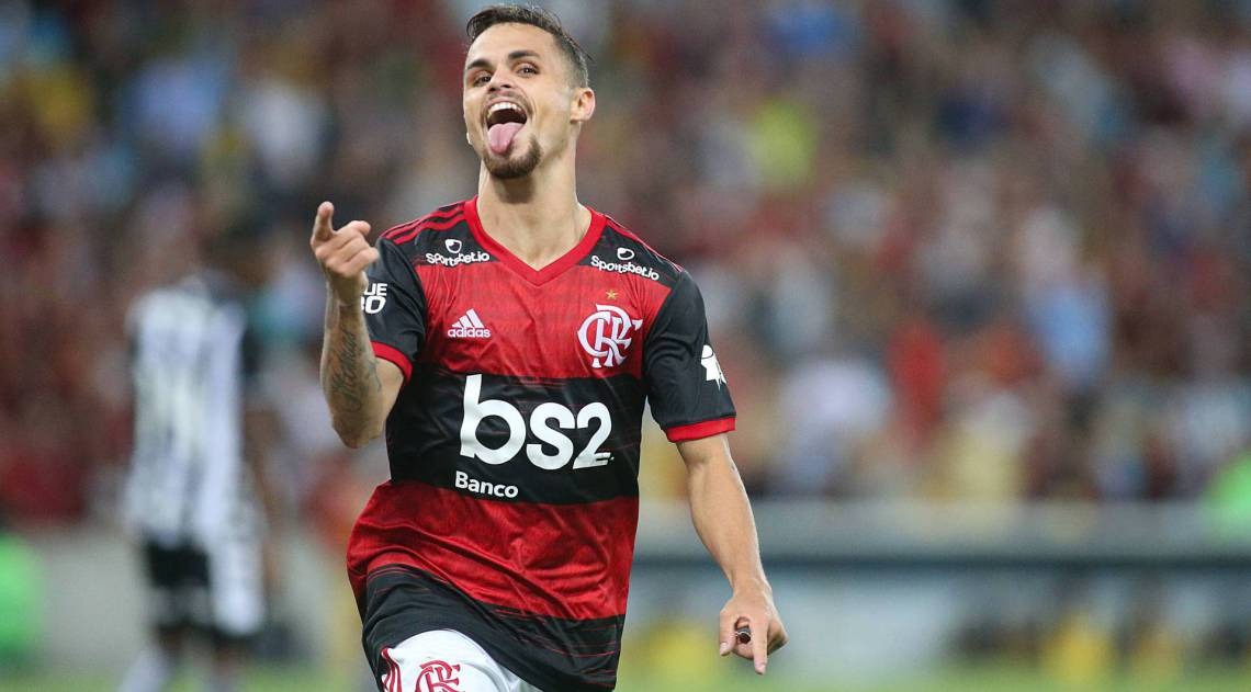 Michael comemorando pelo Flamengo