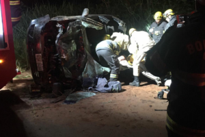 Capotamento deixa vítima ferida na GO-462 em Goiânia