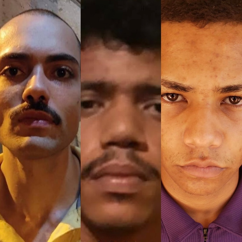 Bruno Chendes (25), Daniel Douglas Oliveira (23) e Edivaldo Alves da Luz (18), morreram na troca de tiros. (Foto: Reprodução)