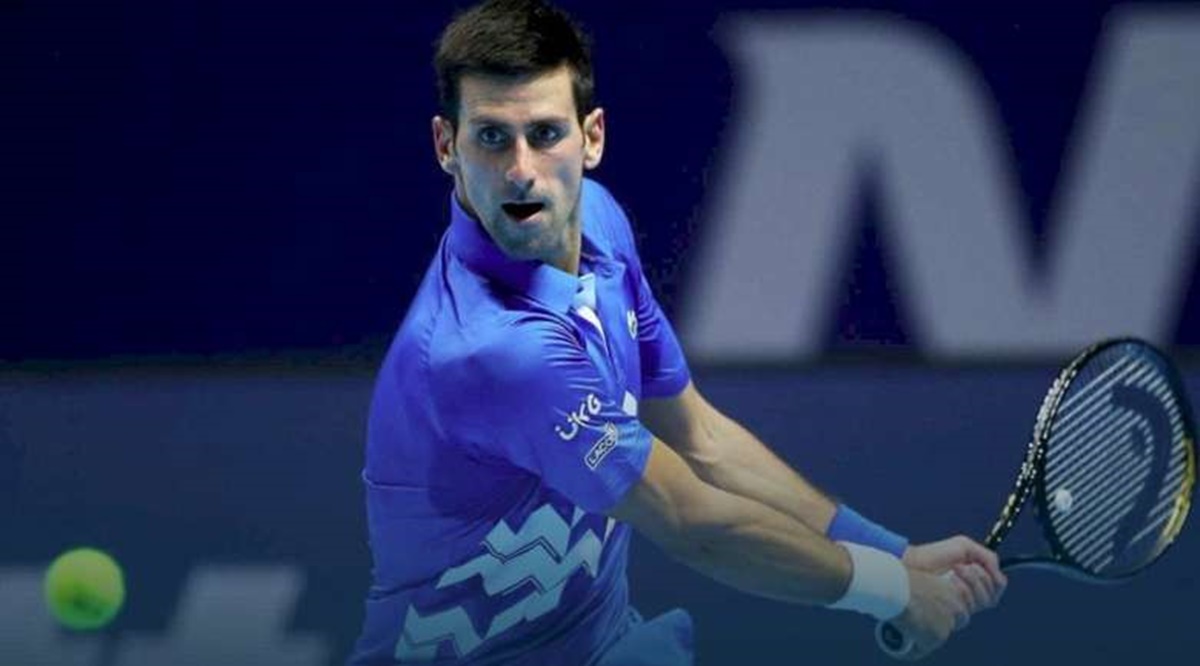 Novak Djokovic em ação