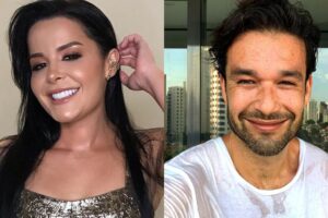 Maraisa Sergio Marone "Ele ficou tímido. Desse jeito eu vou ficar pra titia mesmo", disse a cantora. Maraisa manda cantada para Sergio Marone e ator responde