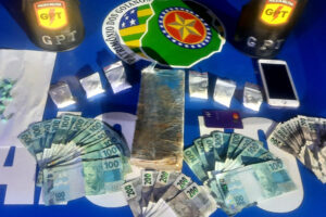 PM prende homem com porções de maconha, cocaína, ecstasy na GO-060, em Israelândia